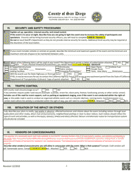 Community Event Permit (Cep) Application - County of San Diego, California, Page 5
