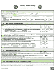 Community Event Permit (Cep) Application - County of San Diego, California, Page 6