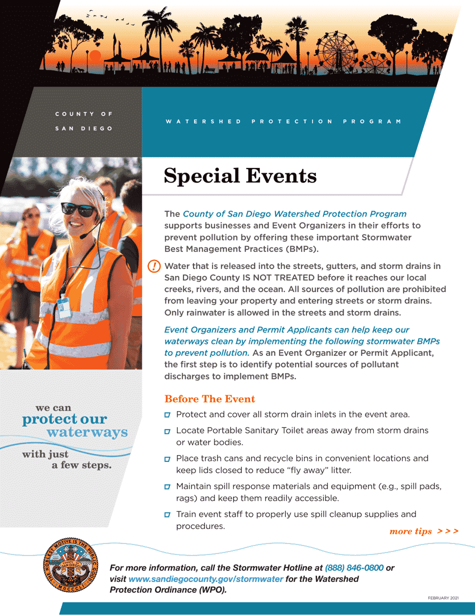 Community Event Permit (Cep) Application - County of San Diego, California, Page 9