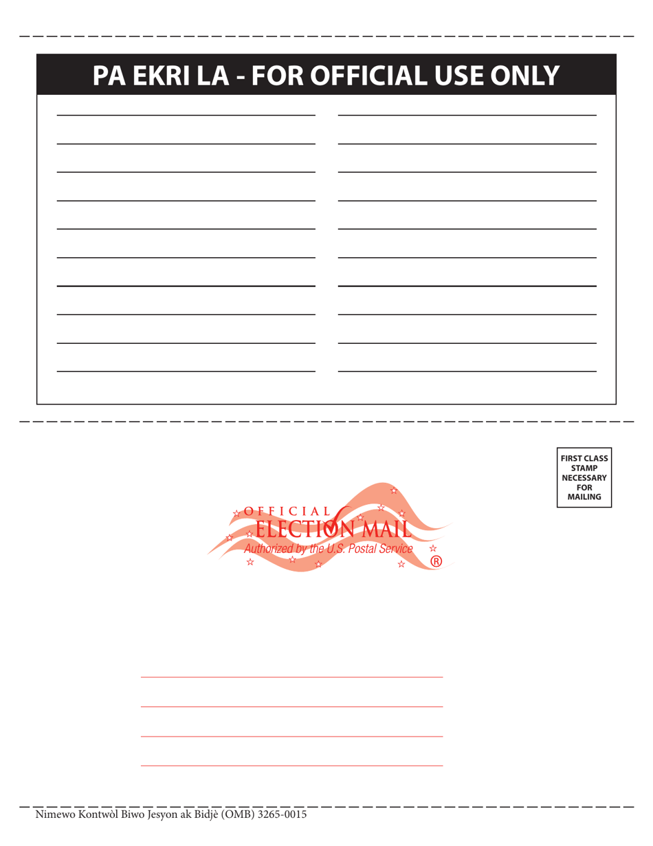 National Mail Voter Registration Form (English / Haitian Creole), Page 7