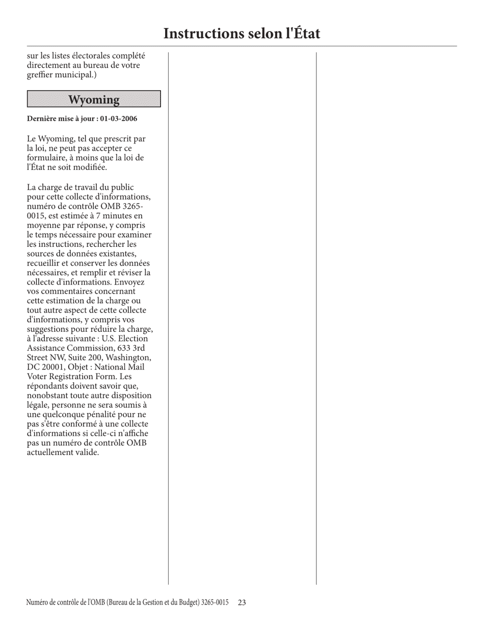 National Mail Voter Registration Form (English / French), Page 28