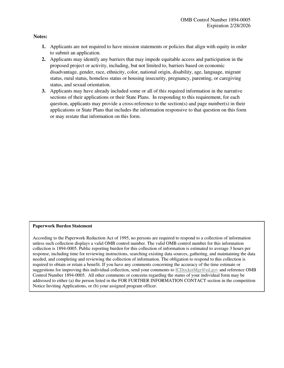 Notice to All Applicants: Equity for Students, Educators, and Other Program Beneficiaries, Page 5