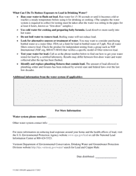 Consumer Notice of Lead Tap Results - Vermont, Page 3