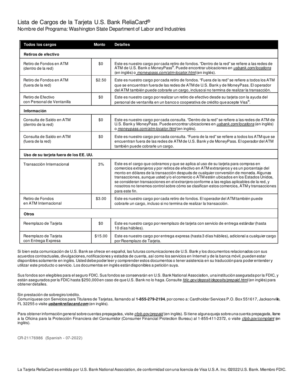 Formulario F120-211-999 Formulario De Autorizacion De Metodo De Pago - Washington (Spanish), Page 4