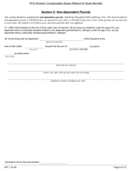 Form AFF-1 NYS Workers&#039; Compensation Board Affidavit for Death Benefits - New York, Page 9
