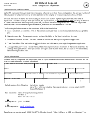 Document preview: Form ITD3549 Irp Refund Request - Idaho