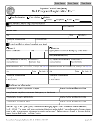 Form 11527 Bail Program Registration Form - New Jersey