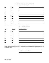 Form DMA-5043 Verification Form for Self-employment Income and Expenses - North Carolina, Page 2