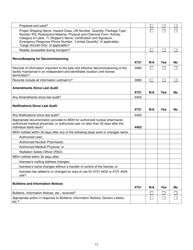 Annual Audit Checklist for Medical Facilities - Minnesota, Page 12