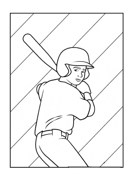 Baseball Coloring Page - Boy Download Printable PDF | Templateroller