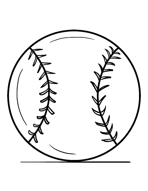 Baseball Coloring Page - Big Ball