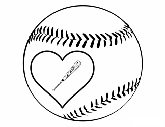 Document preview: Baseball Coloring Page - Love the Game