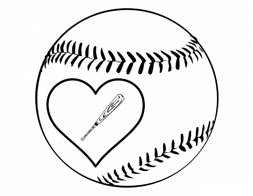 Baseball Coloring Page - Love the Game