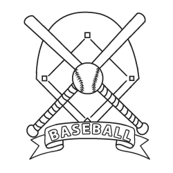 Document preview: Baseball Coloring Page - Symbols of the Game
