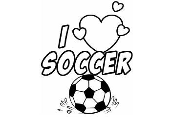 Document preview: Soccer Coloring Page - Love the Game