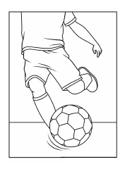 Document preview: Soccer Coloring Page - Player
