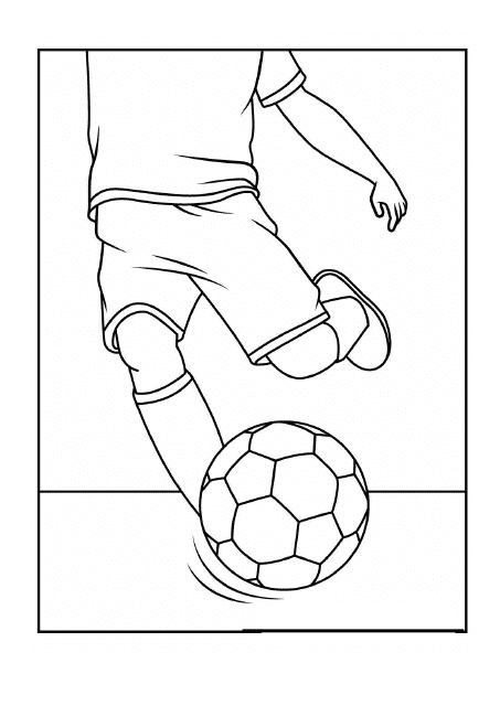 Soccer Coloring Page Player