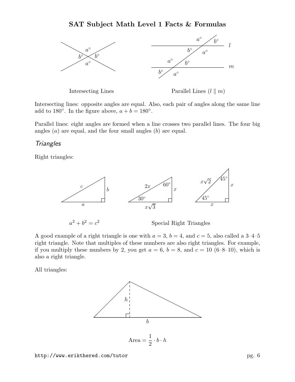 Sat Math Level 1 Cheat Sheet, Page 6