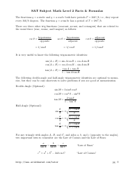 Sat Math Level 2 Cheat Sheet, Page 9