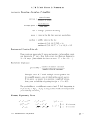 Act Math Facts and Formulas Sheet, Page 2