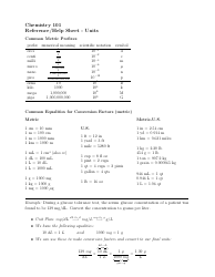 Document preview: Chemistry Help Sheet