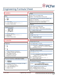 Document preview: Engineering Formula Sheet