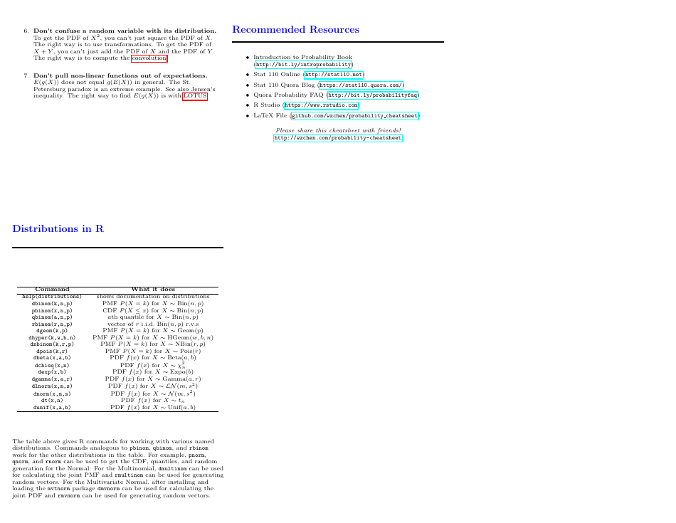 Probability Cheatsheet - Varicolored, Page 9