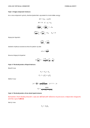 Physical Chemistry Formula Sheet, Page 2