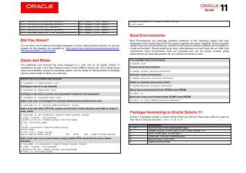 Oracle Solaris 11.3 Cheat Sheet, Page 2