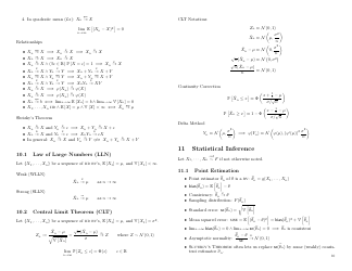Probability and Statistics Cheat Sheet - Matthias Vallentin, Page 10