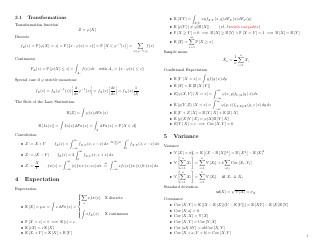 Probability and Statistics Cheat Sheet - Matthias Vallentin, Page 7