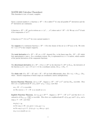Document preview: Math 600 Calculus Cheatsheet