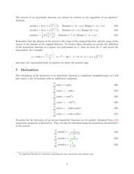 Hyperbolic Functions Cheat Sheet, Page 4