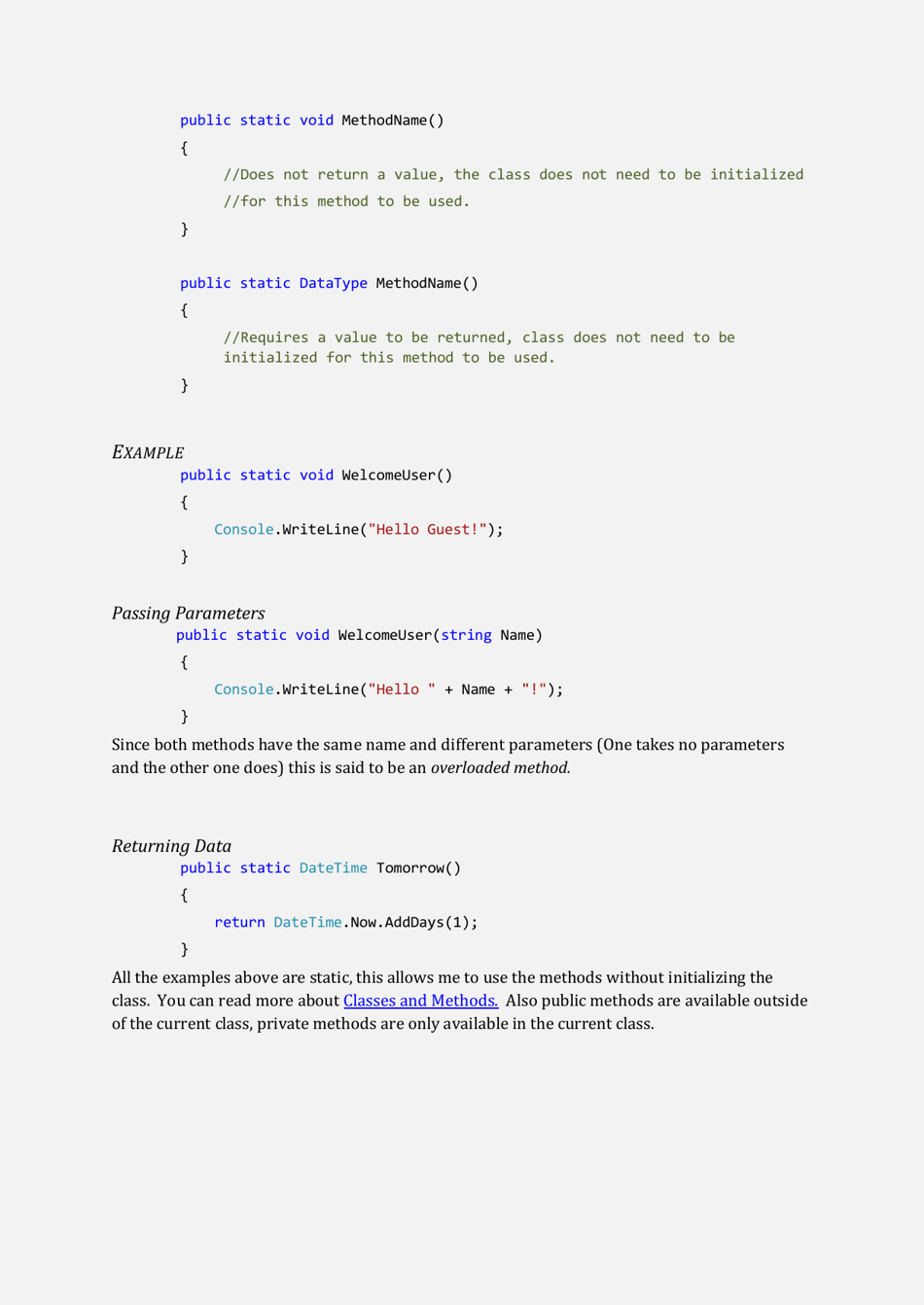 C# Cheat Sheet - Grey Download Printable PDF | Templateroller