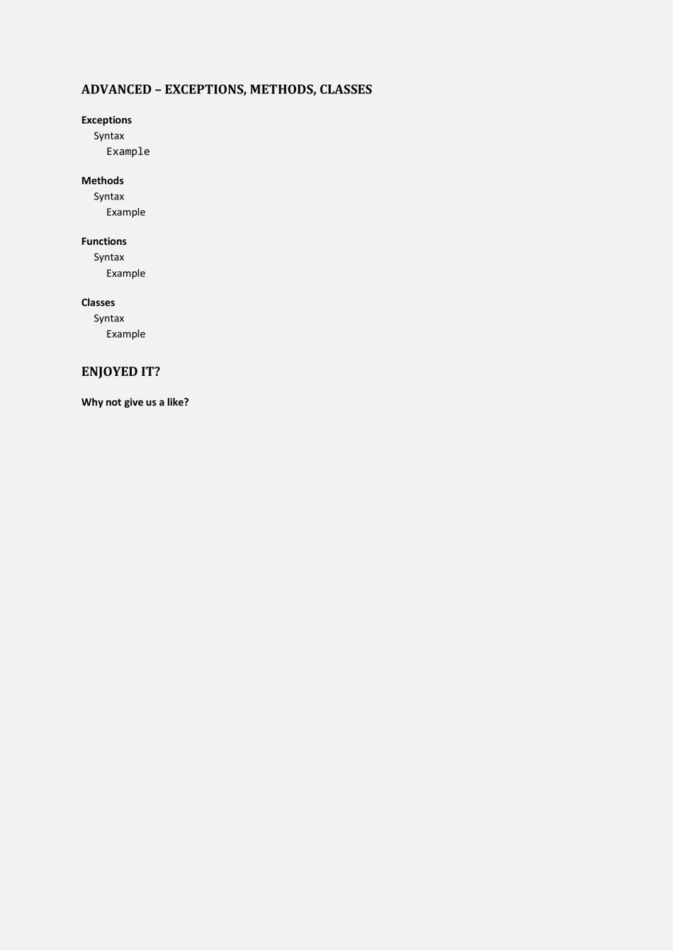 Visual Basic Cheat Sheet Download Printable PDF | Templateroller