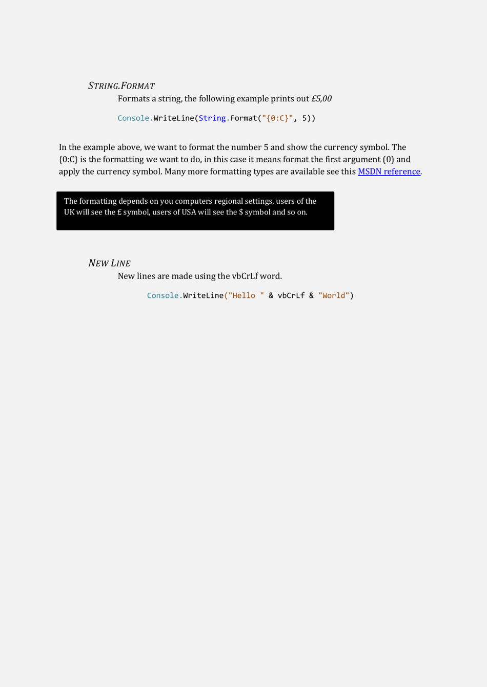 Visual Basic Cheat Sheet Download Printable PDF | Templateroller
