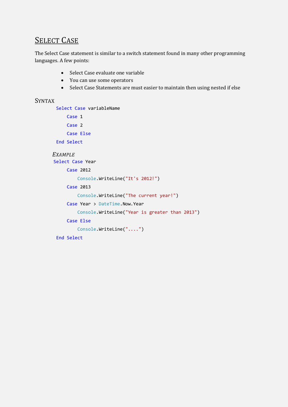 Visual Basic Cheat Sheet Download Printable PDF | Templateroller