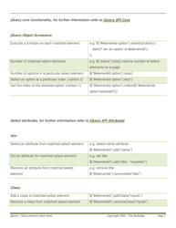 Jquery Select Element Cheat Sheet, Page 2