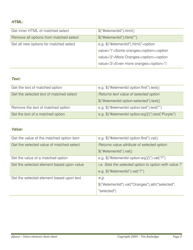 Jquery Select Element Cheat Sheet, Page 3