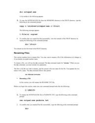 Ms-Dos Basics Cheat Sheet, Page 10