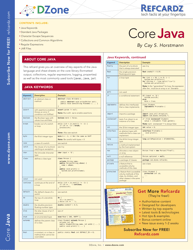 Document preview: Core Java Cheat Sheet - Dzone