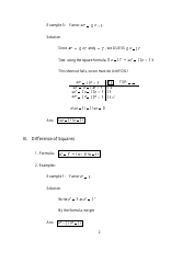 Special Factoring Formulas Sheet, Page 2
