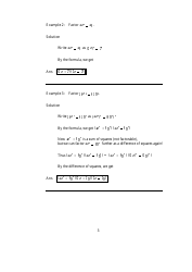 Special Factoring Formulas Sheet, Page 3