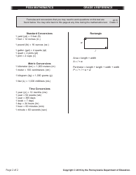 Grade 4 Math Reference Sheet, Page 2