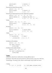 Python Cheat Sheet: Data Structures - Reuven M. Lerner, Page 2