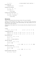 Python Cheat Sheet: Data Structures - Reuven M. Lerner, Page 3