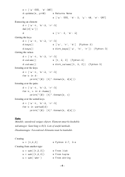 Python Cheat Sheet: Data Structures - Reuven M. Lerner, Page 4