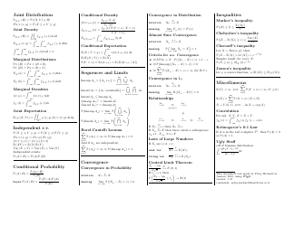 Probability Cheat Sheet - Black and White, Page 2