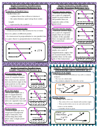 Document preview: Geometry Cheat Sheet - Angles, Shapes, Solids