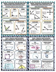 Geometry Cheat Sheet - Angles, Shapes, Solids, Page 2